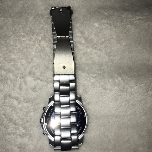 Mens Silver Fossil watch - Picture 3 of 8